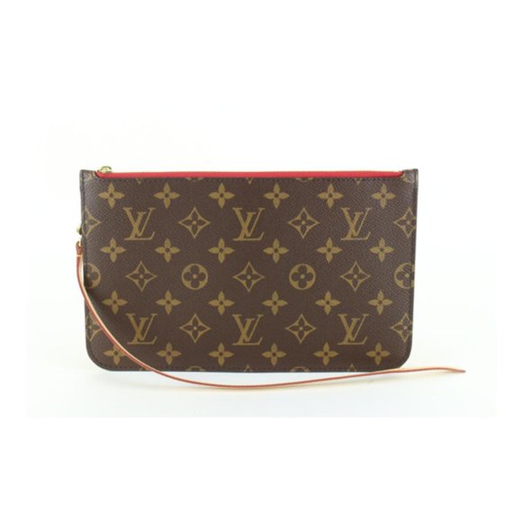 Louis Vuitton Cherry Red Monogram Neverfull Pochette GM or MM 13lz89s For  Sale at 1stDibs